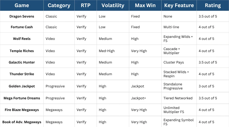 comparison table