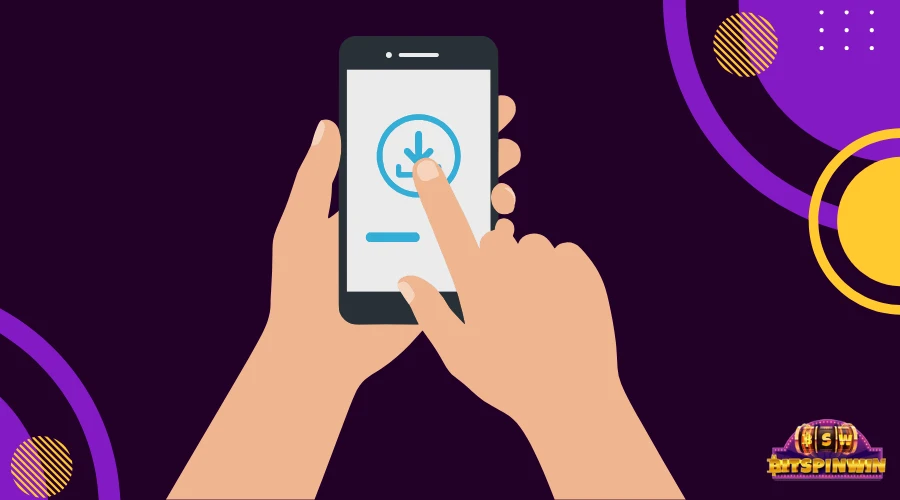 downloading app on phone icon