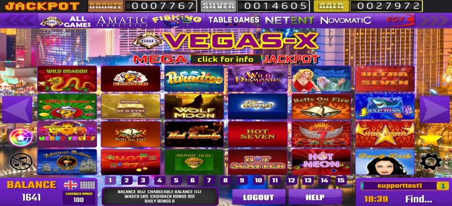 vegas x platform screenshot