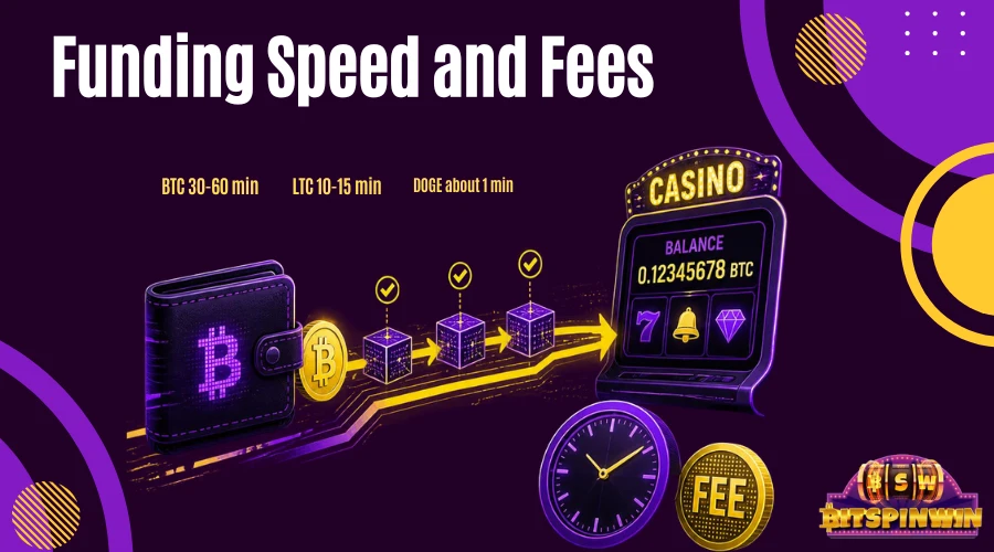crypto casino deposit speed illustration 